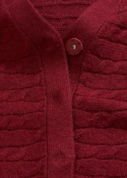 bonprix Bekleidung·Umstandsmode|Bekleidung·Jeans^Oversize-Strickjacke pflaumenrot