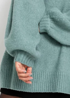 bonprix Strickmode|Pullover & Strickjacken^Oversize-Strickjacke rauchsalbei meliert