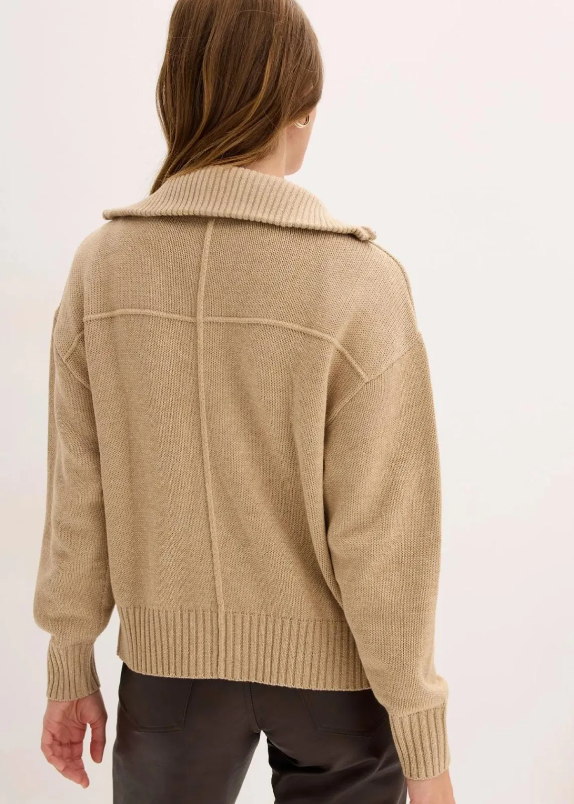 bonprix Bekleidung·Umstandsmode|Pullover & Strickjacken^Oversize-Strickjacke hellkhaki meliert