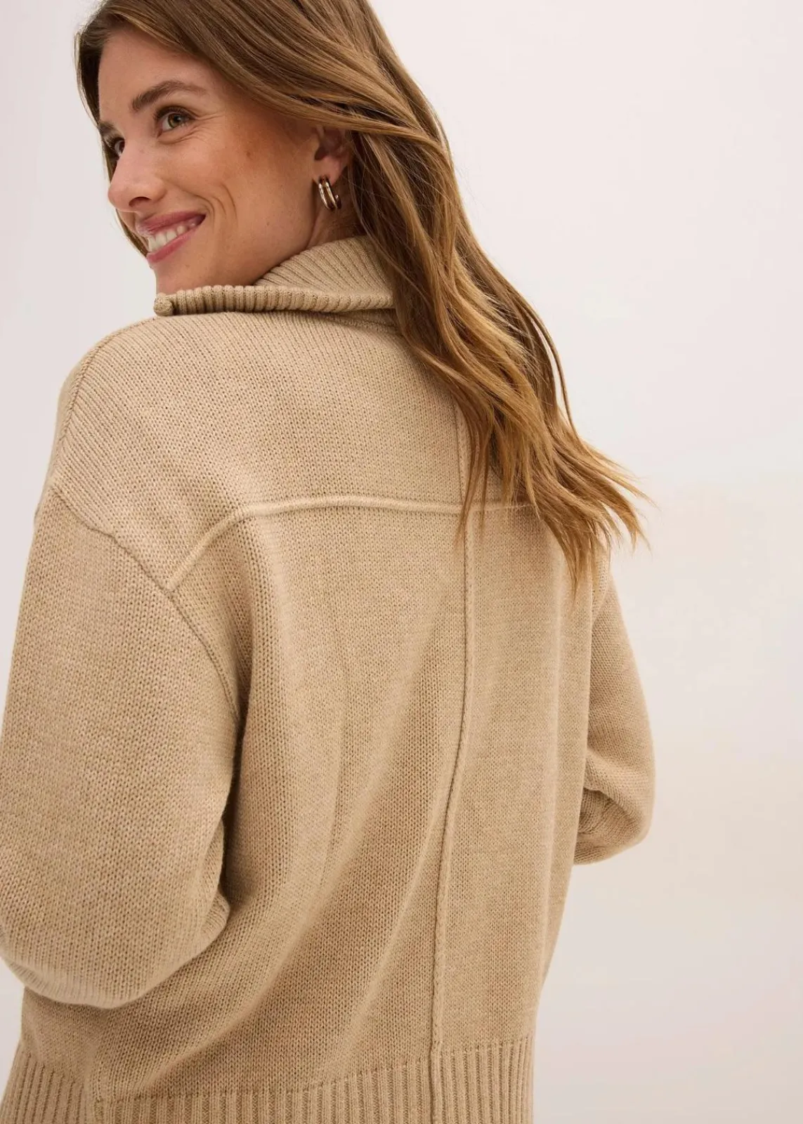 bonprix Bekleidung·Umstandsmode|Pullover & Strickjacken^Oversize-Strickjacke hellkhaki meliert