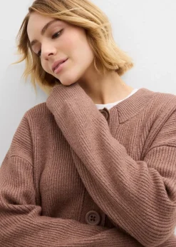 bonprix Bekleidung·Umstandsmode|Strickmode^Oversize-Strickjacke schokosorbet