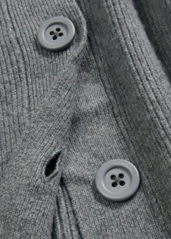 bonprix Pullover & Strickjacken|Bekleidung·Jeans^Oversize-Strickjacke grau meliert