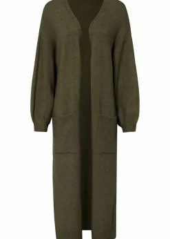 bonprix Bekleidung·Umstandsmode|Bekleidung·Jeans^Oversize-Strickjacke in Midilänge dunkeloliv