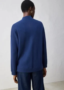 bonprix Bekleidung·Umstandsmode|Strickmode^Oversize-Strickjacke mit Merinowolle dunkelblau