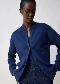 bonprix Bekleidung·Umstandsmode|Strickmode^Oversize-Strickjacke mit Merinowolle dunkelblau