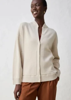 bonprix Bekleidung·Umstandsmode|Strickmode^Oversize-Strickjacke mit Merinowolle hellsand