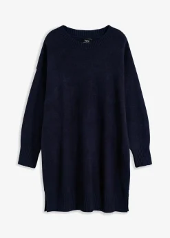 bonprix Kleider|Nachhaltigere Materialien^Oversize-Strickkleid dunkelblau