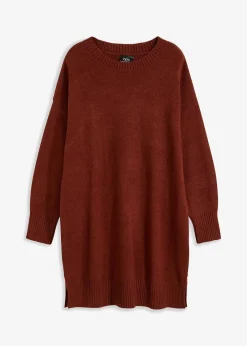 bonprix Kleider|Nachhaltigere Materialien^Oversize-Strickkleid mahagonibraun