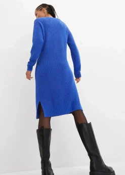 bonprix Bekleidung·Umstandsmode|Strickmode^Oversize-Strickkleid aus Rippstrick edelsteinblau