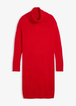 bonprix Bekleidung·Umstandsmode|Bekleidung·Pullover & Strickjacken^Oversize-Strickkleid mit Rollkragen lavarot
