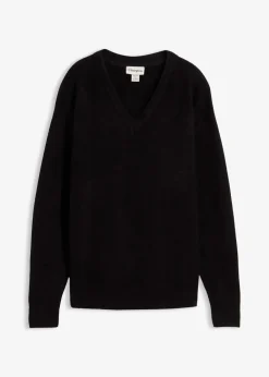 bonprix Bekleidung·Umstandsmode|Strickmode^Oversize-Strick-Pullover schwarz