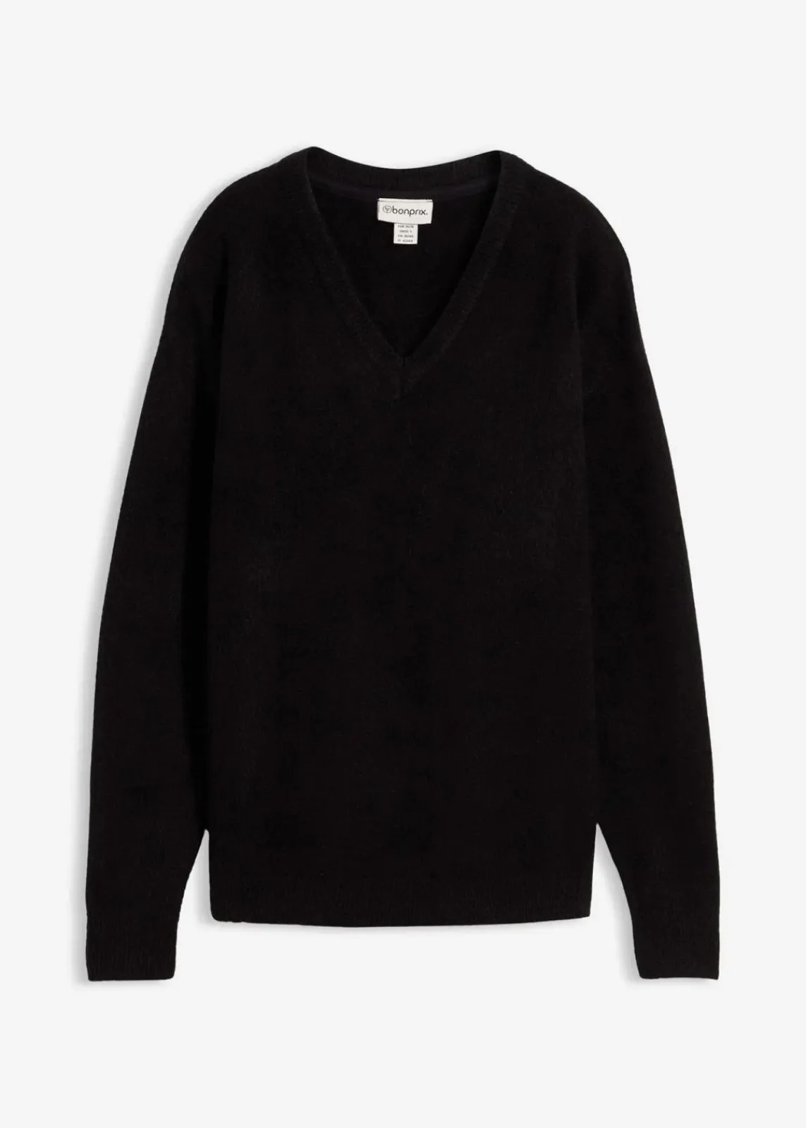 bonprix Bekleidung·Umstandsmode|Strickmode^Oversize-Strick-Pullover schwarz