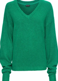 bonprix Bekleidung·Umstandsmode|Strickmode^Oversize-Strick-Pullover minzegrün meliert