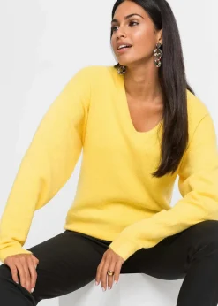 bonprix Pullover & Strickjacken|Bekleidung·Jeans^Oversize-Strick-Pullover maisgelb