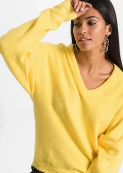 bonprix Pullover & Strickjacken|Bekleidung·Jeans^Oversize-Strick-Pullover maisgelb