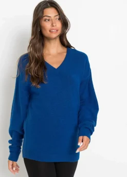 bonprix Pullover & Strickjacken|Bekleidung·Jeans^Oversize-Strick-Pullover arktikblau meliert