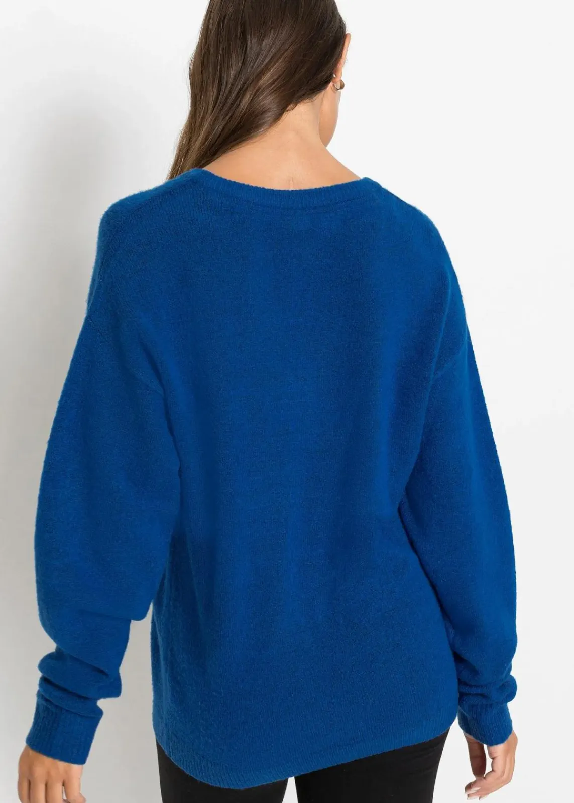 bonprix Pullover & Strickjacken|Bekleidung·Jeans^Oversize-Strick-Pullover arktikblau meliert