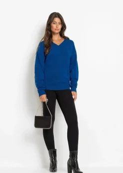 bonprix Pullover & Strickjacken|Bekleidung·Jeans^Oversize-Strick-Pullover arktikblau meliert