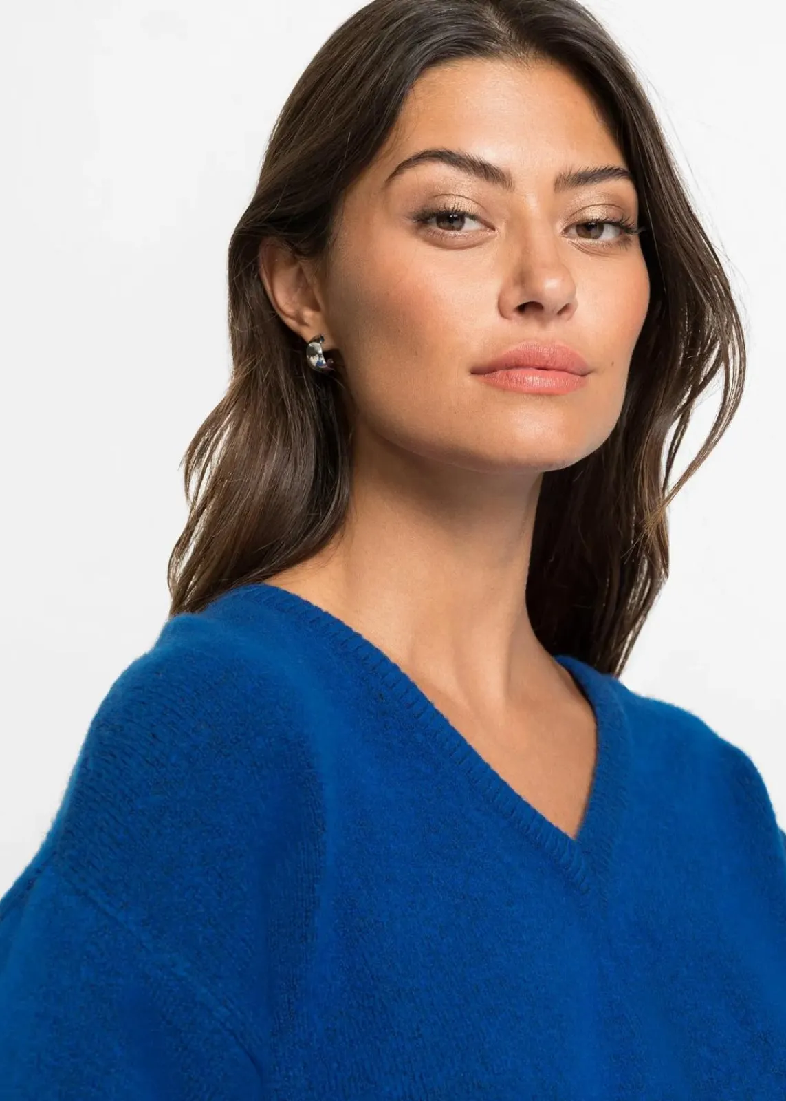 bonprix Pullover & Strickjacken|Bekleidung·Jeans^Oversize-Strick-Pullover arktikblau meliert