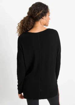 bonprix Bekleidung·Umstandsmode|Strickmode^Oversize-Strickpullover schwarz