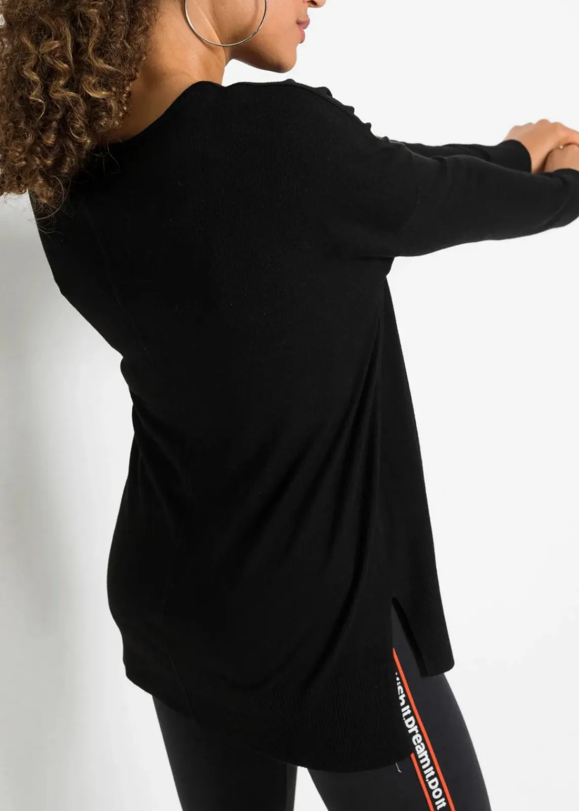 bonprix Bekleidung·Umstandsmode|Strickmode^Oversize-Strickpullover schwarz
