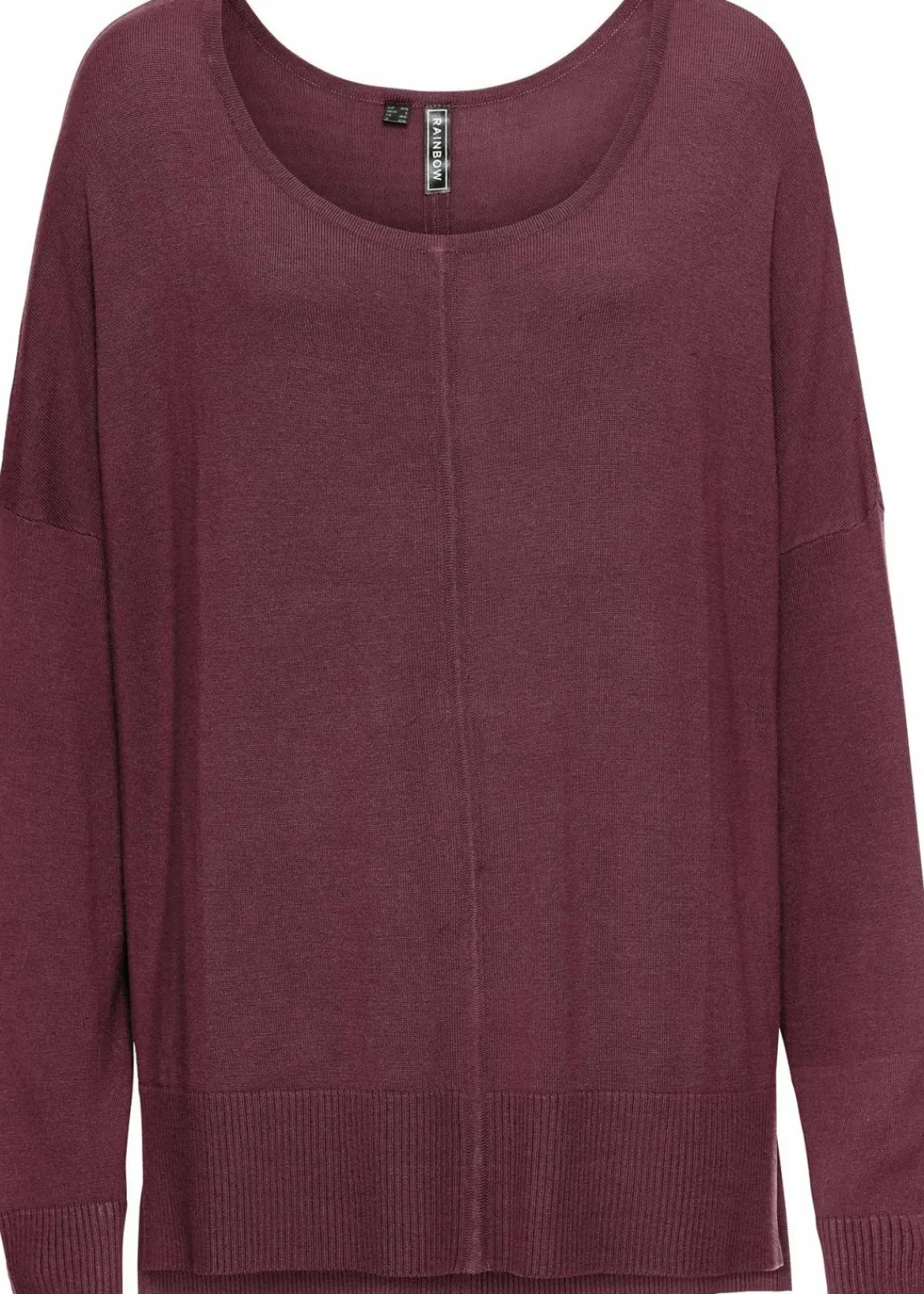 bonprix Pullover & Strickjacken|Bekleidung·Jeans^Oversize-Strickpullover weinrot