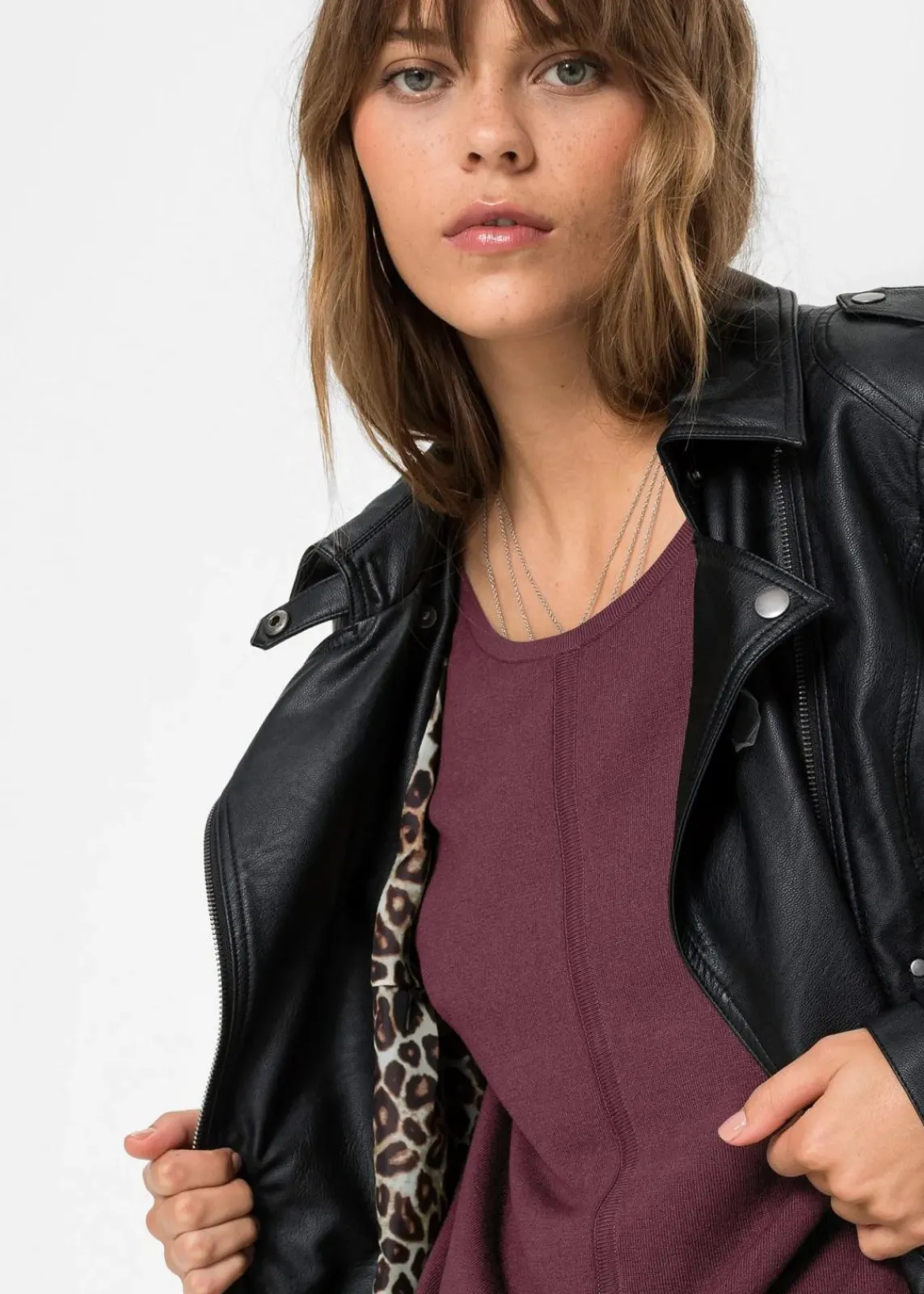 bonprix Pullover & Strickjacken|Bekleidung·Jeans^Oversize-Strickpullover weinrot