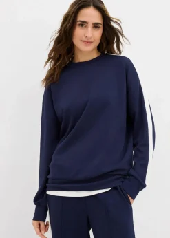 bonprix Bekleidung·Blusen & Tuniken|Zweiteiler & Sets^Oversize-Sweatshirt blau
