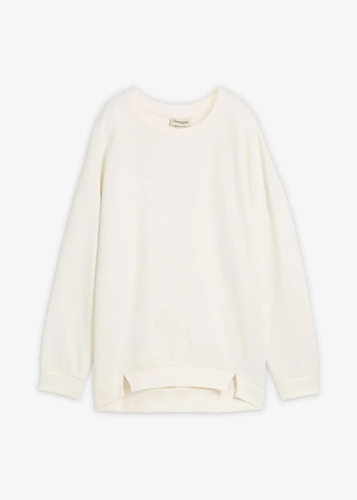 bonprix Sweat|Nachhaltigere Materialien^Oversize-Sweatshirt wollweiß