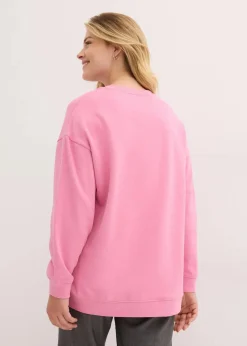 bonprix Sweat|Nachhaltigere Materialien^Oversize-Sweatshirt rosapink