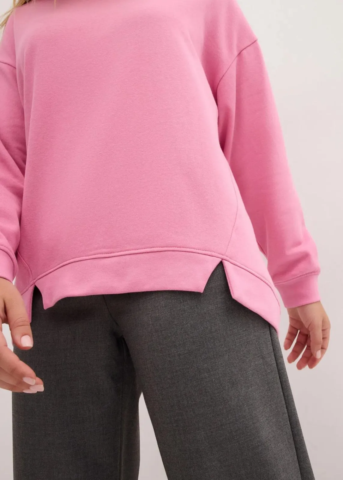 bonprix Sweat|Nachhaltigere Materialien^Oversize-Sweatshirt rosapink
