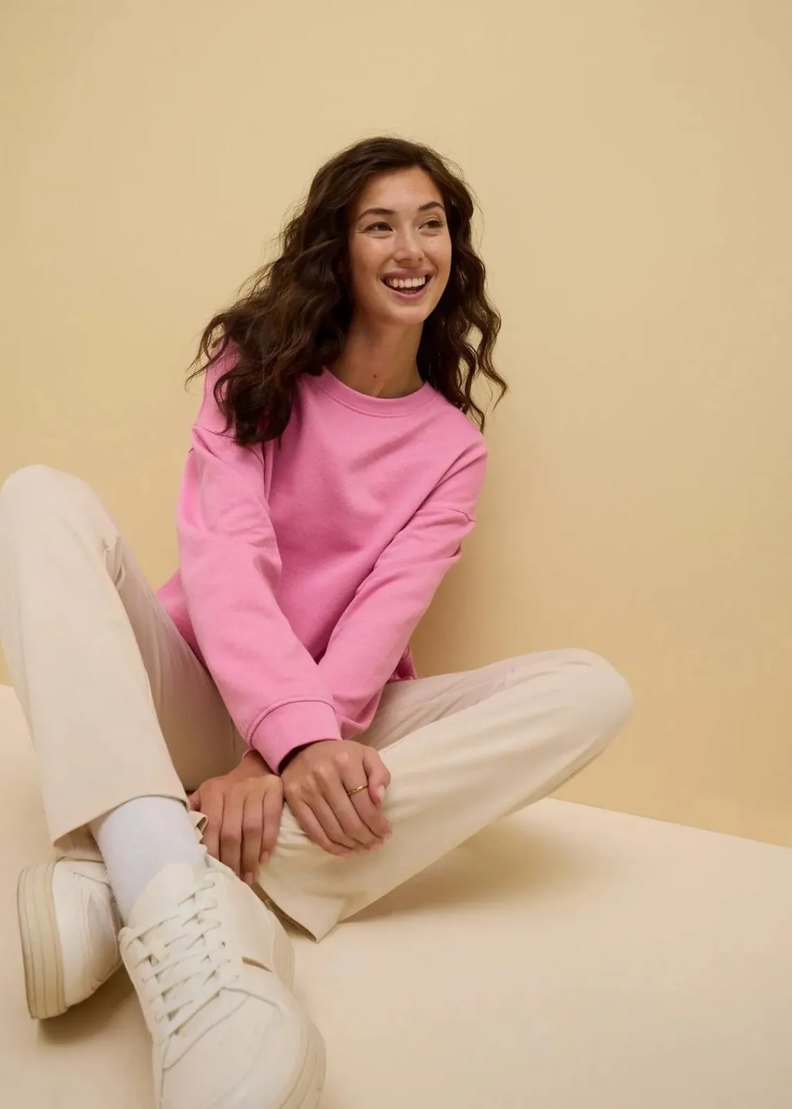 bonprix Sweat|Nachhaltigere Materialien^Oversize-Sweatshirt rosapink