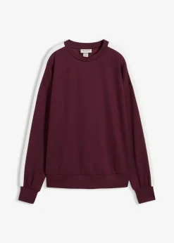 bonprix Sweat|Zweiteiler & Sets^Oversize-Sweatshirt weinrot