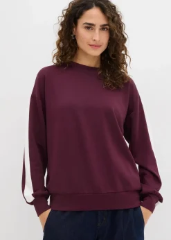 bonprix Sweat|Zweiteiler & Sets^Oversize-Sweatshirt weinrot