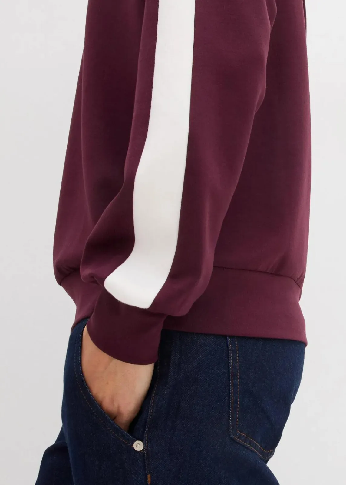 bonprix Sweat|Zweiteiler & Sets^Oversize-Sweatshirt weinrot