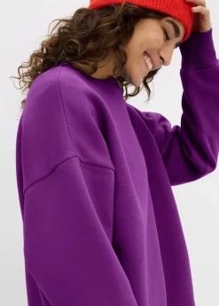 bonprix Bekleidung·Röcke|Bekleidung·Blusen & Tuniken^Oversize-Sweatshirt tiefviolett