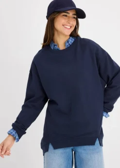 bonprix Sweat|Nachhaltigere Materialien^Oversize-Sweatshirt dunkelblau