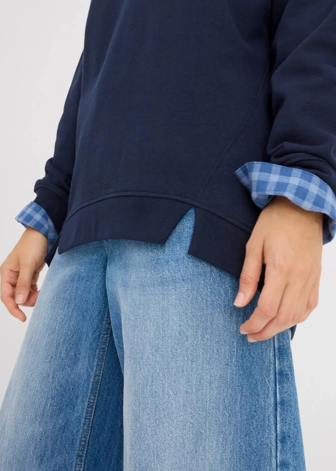 bonprix Sweat|Nachhaltigere Materialien^Oversize-Sweatshirt dunkelblau