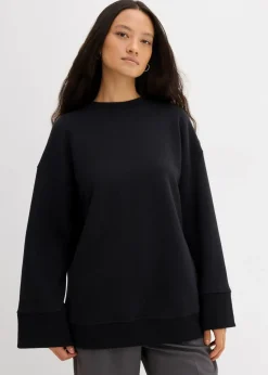bonprix Bekleidung·Blusen & Tuniken|Sweat^Oversize-Sweatshirt schwarz