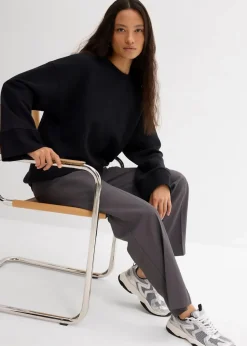 bonprix Bekleidung·Blusen & Tuniken|Sweat^Oversize-Sweatshirt schwarz
