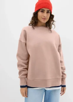 bonprix Sweat|Basics^Oversize-Sweatshirt lehmbraun