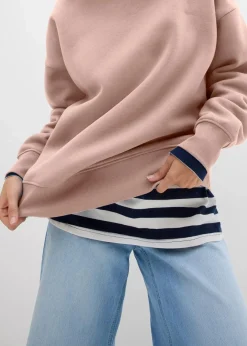 bonprix Sweat|Basics^Oversize-Sweatshirt lehmbraun