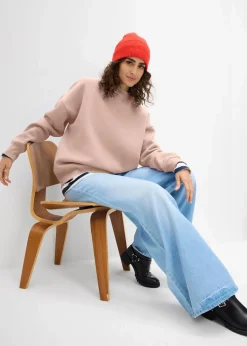 bonprix Sweat|Basics^Oversize-Sweatshirt lehmbraun