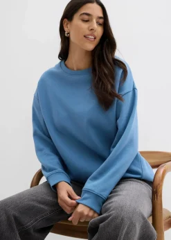 bonprix Sweat|Nachhaltigere Materialien^Oversize-Sweatshirt wellenblau