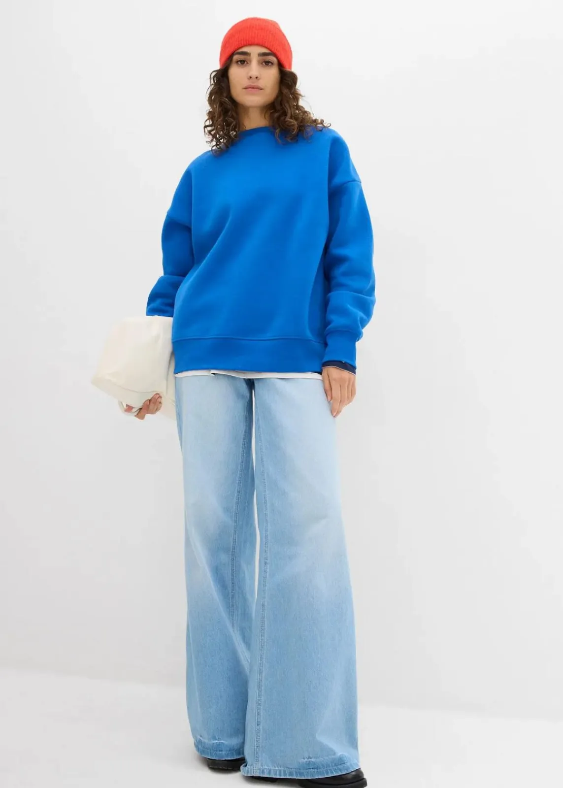 bonprix Sweat|Basics^Oversize-Sweatshirt arktikblau