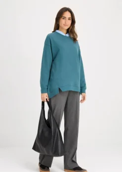 bonprix Sweat|Nachhaltigere Materialien^Oversize-Sweatshirt pfeffergrün