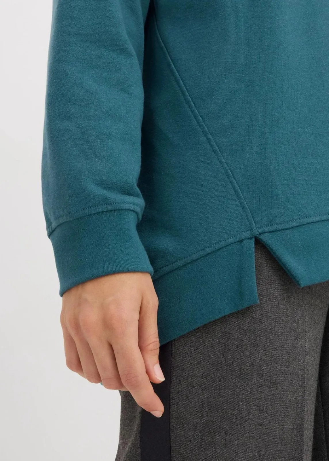bonprix Sweat|Nachhaltigere Materialien^Oversize-Sweatshirt pfeffergrün