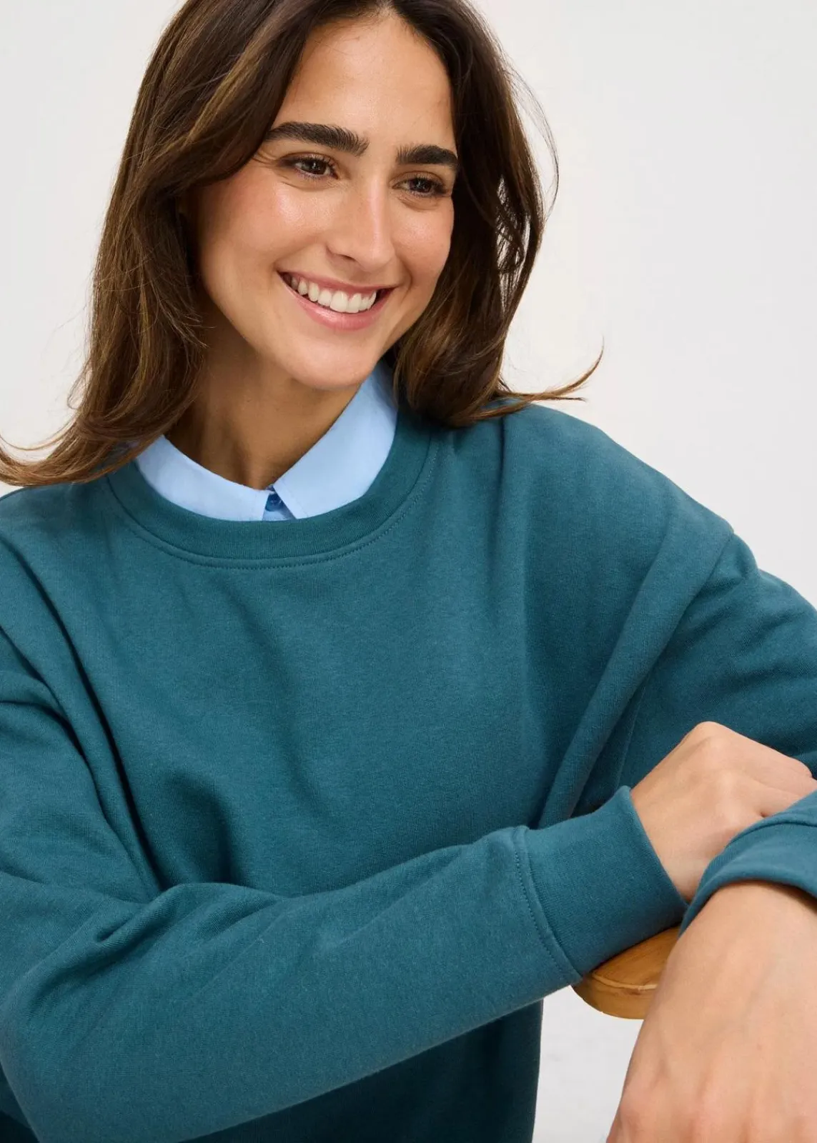 bonprix Sweat|Nachhaltigere Materialien^Oversize-Sweatshirt pfeffergrün