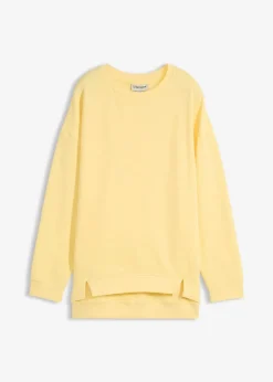 bonprix Bekleidung·Blusen & Tuniken|Nachhaltigere Materialien^Oversize-Sweatshirt hellgelb