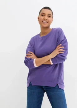 bonprix Sweat|Nachhaltigere Materialien^Oversize-Sweatshirt hyazinthenlila
